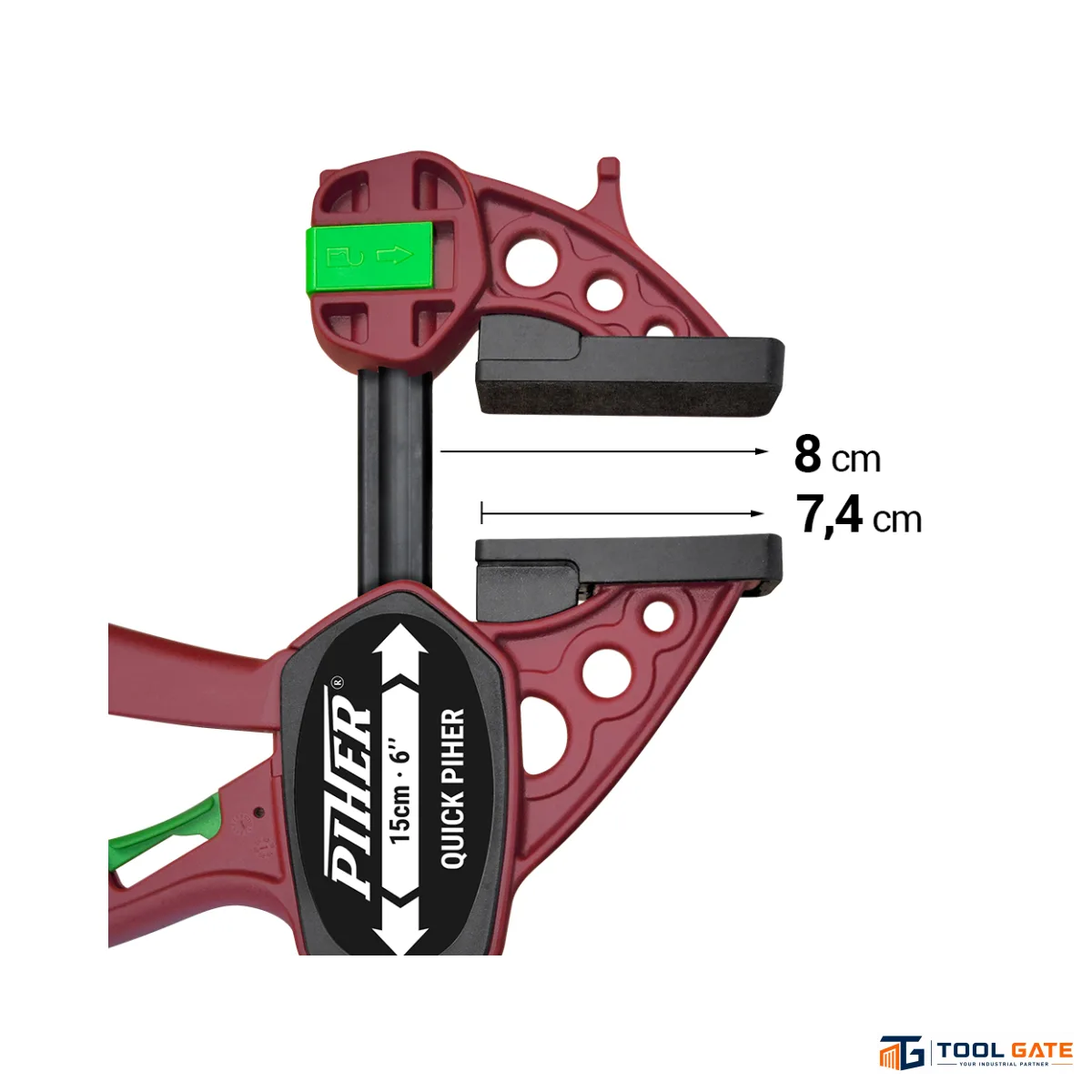 قمطة تثبيت سريعة PIHER Quick Clamp بطول 15 سم وعرض فك 8 سم – موديل 52615