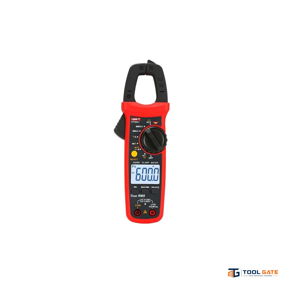 كلامب ميتر رقمي UNI-T UT204+ 600 أمبير AC/DC True RMS