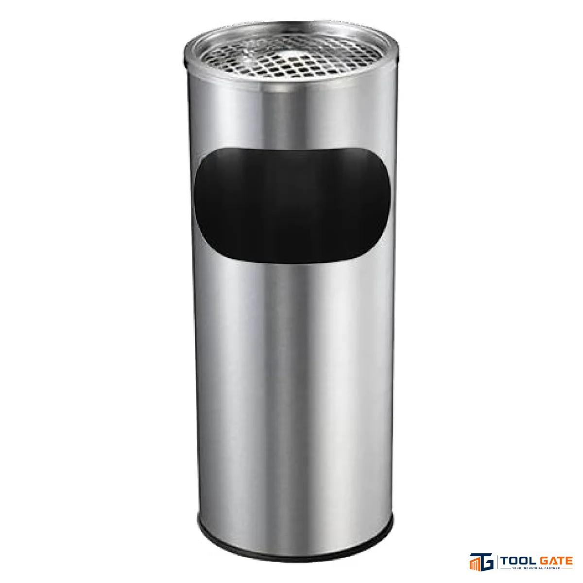 BOSS 25 Liter Ashtray Waste Bin باسكت قمامة وطفاية سجائر ستانلس ستيل – قطر 20 سم × ارتفاع 60 سم