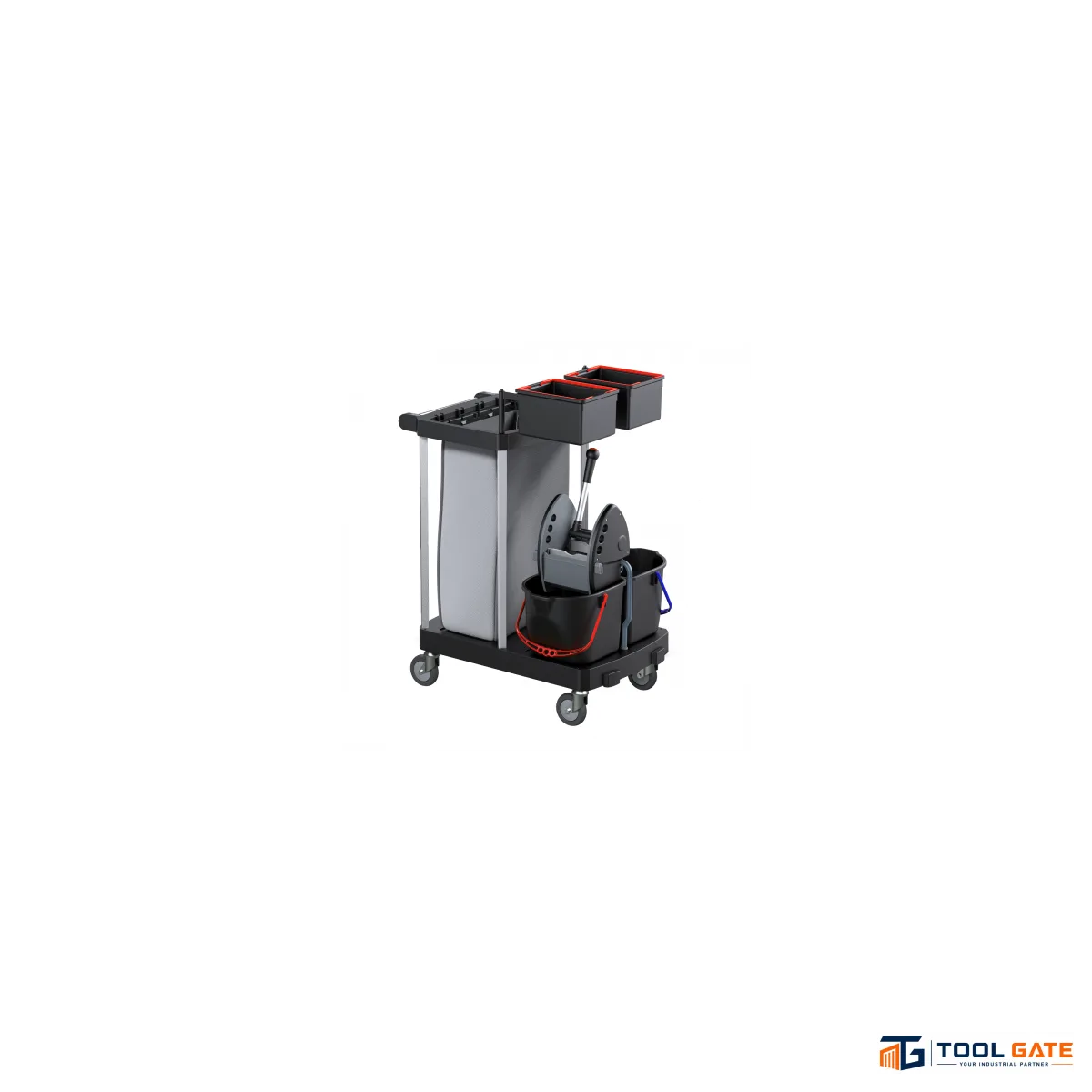 تروللي نظافة احترافي 2 جردل 15 لتر ايطالي بالعصارة TWT OPERA 0.1 R Cleaning Trolley