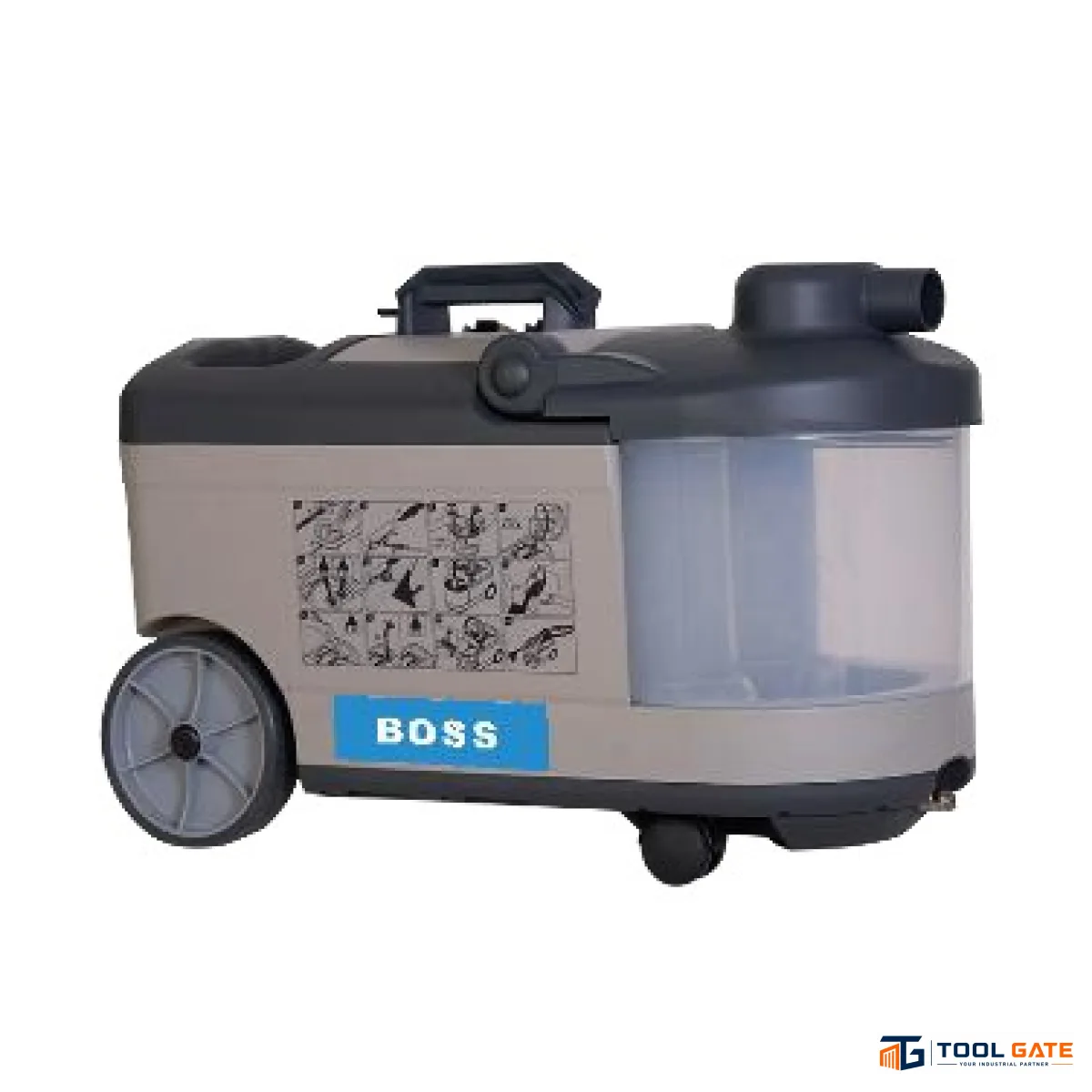 ماكينة غسيل وتجفيف سجاد وموكيت وانتريهات BOSS Combo 10/1 – موتور 1400 وات وضغط 2.9 بار