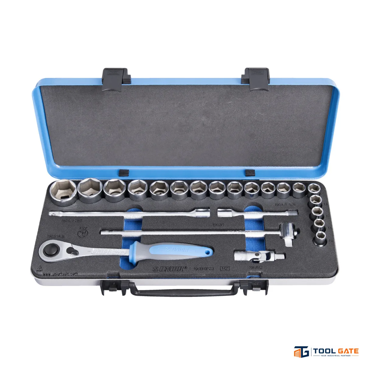 طقم لقم - Socket Set 1/2 بوصة سداسي 23 قطعة 10–32 مم يونيور سلوفيني موديل 190BI6P32
