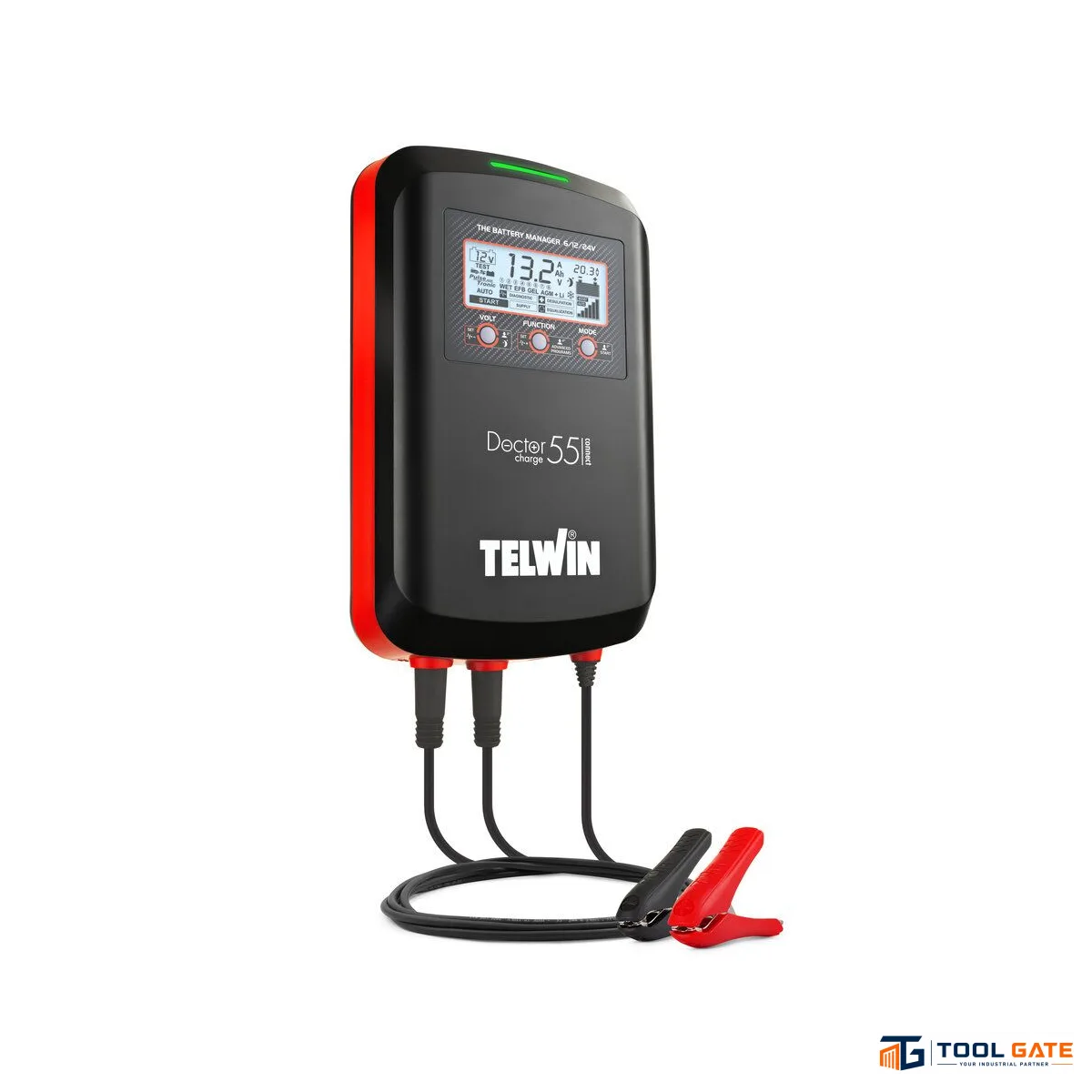 جهاز تونجر شحن وفحص وصيانة بطاريات وتقويم مارش تيلون ايطالي 45 امبير Telwin DOCTOR CHARGE 55 CONNECT – Professional 6/12/24V Battery Manager 45A with Pulse Tronic, BOOST & BatteryConnect App