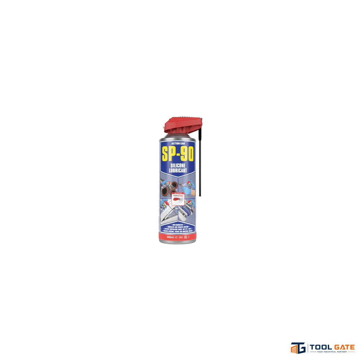 بخاخ سيليكون جاف متعدد الاستخدامات للتزييت ومنع الاحتكاك دون ترك بقع ACTION CAN SP-90