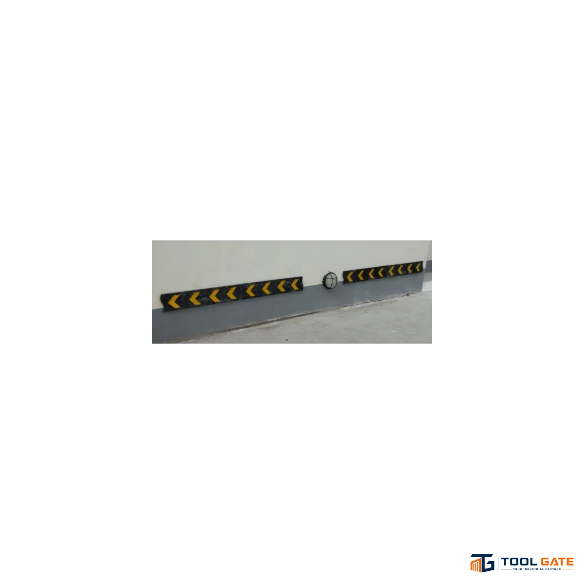 شريط حماية حائط من الكاوتشوك بعاكس أسود 100×20×2 سم