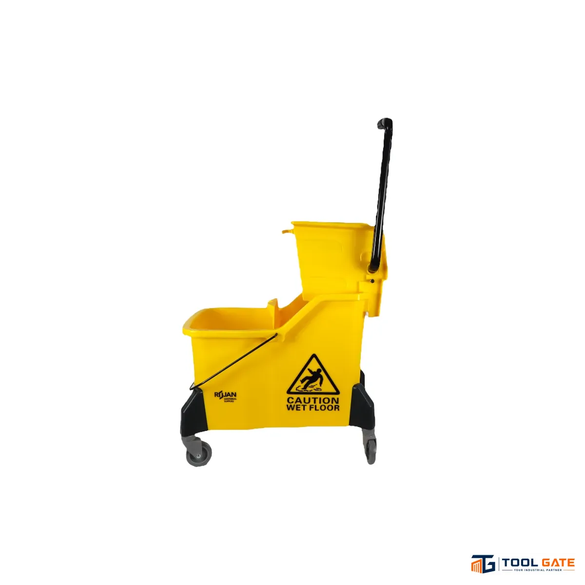 ترولي نظافة صيني جودة عالية سعة 42 لتر بعصارة جانبية BAIYUN AF08090  Double-Compartment Mop Wringer Trolley