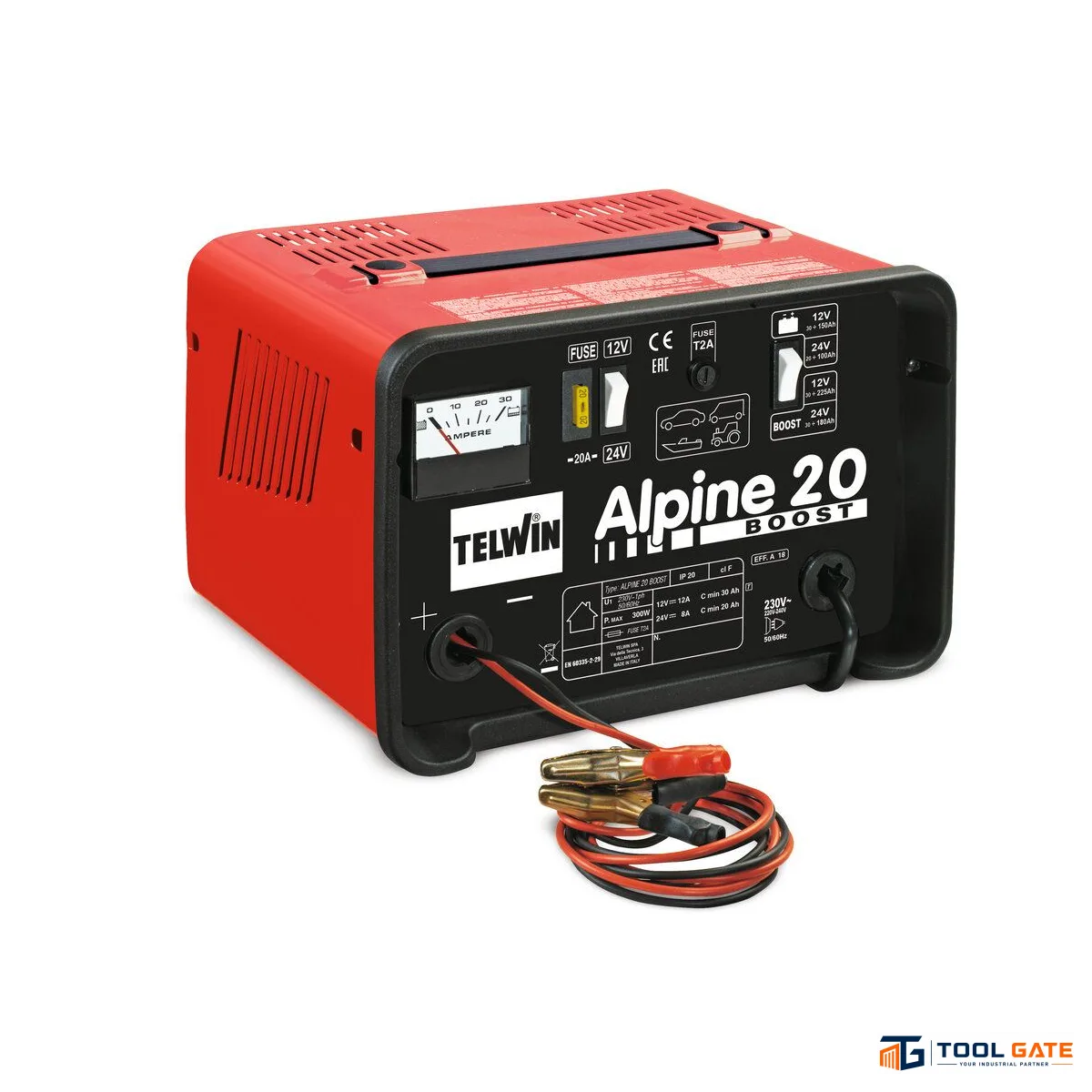 شاحن بطاريات تنجر سريع 18 أمبير 12/24 فولت تيلون ايطالي Telwin ALPINE 20 BOOST – 12/24V 18A Professional Battery Charger with Fast BOOST Charging