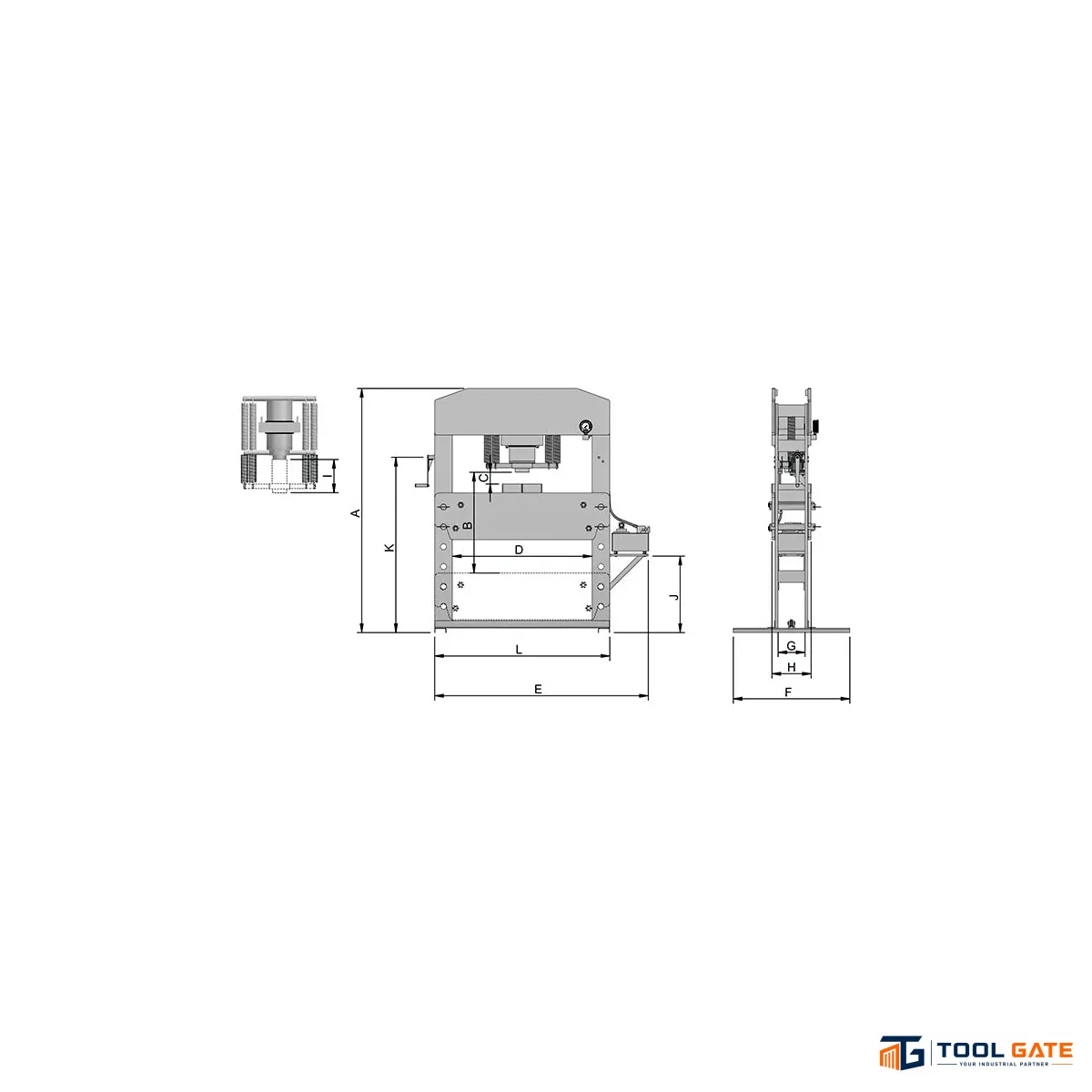 مكبس هيدروليك BOVENAU برازيلي 60 طن P60200