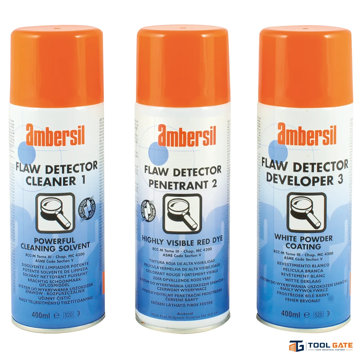 مُظهر سريع الجفاف للفحص غير الإتلافي AMBERSIL FLAW DETECTOR DEVELOPER 3