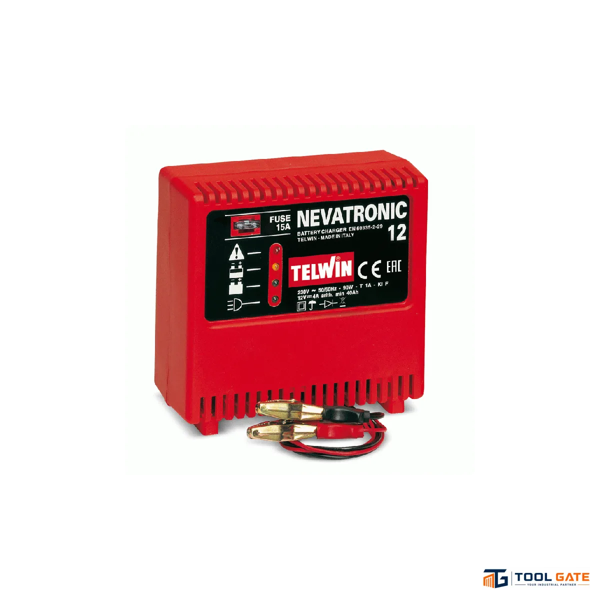تونجر شحن بطاريات 12 فولت 6 أمبير تيلون ايطالي Telwin NEVADA 12 – 12V 6A Battery Charger for WET Batteries