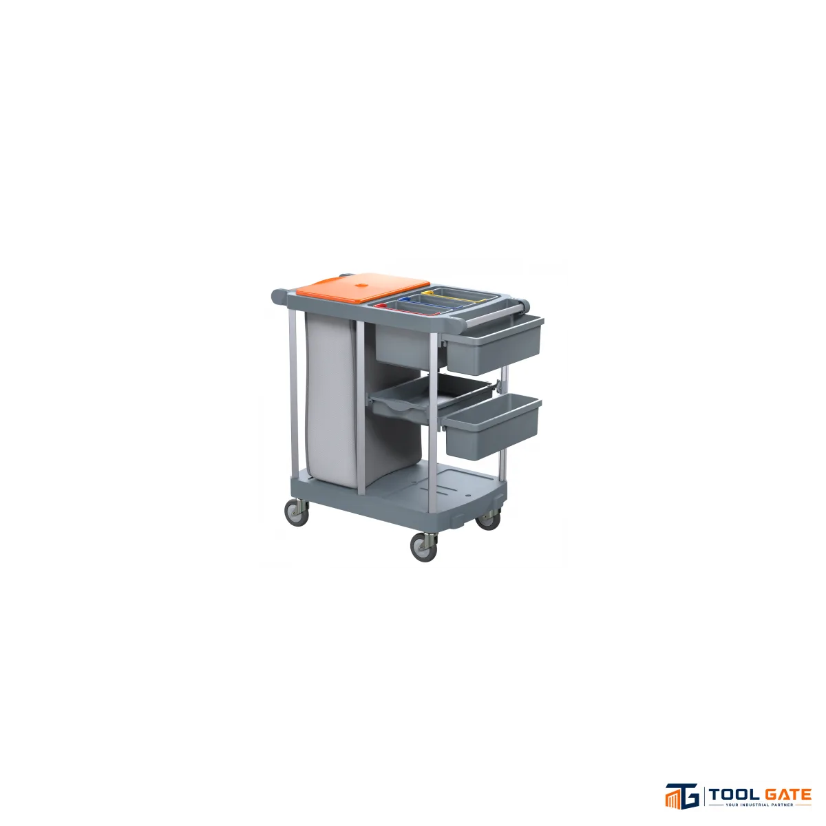 ترولي نظافة متعدد الاستخدامات مزود بكيس مخلفات 120 لتر ايطالي TWT OPERA 0.7 Cleaning Trolley – 120L Waste Bag System