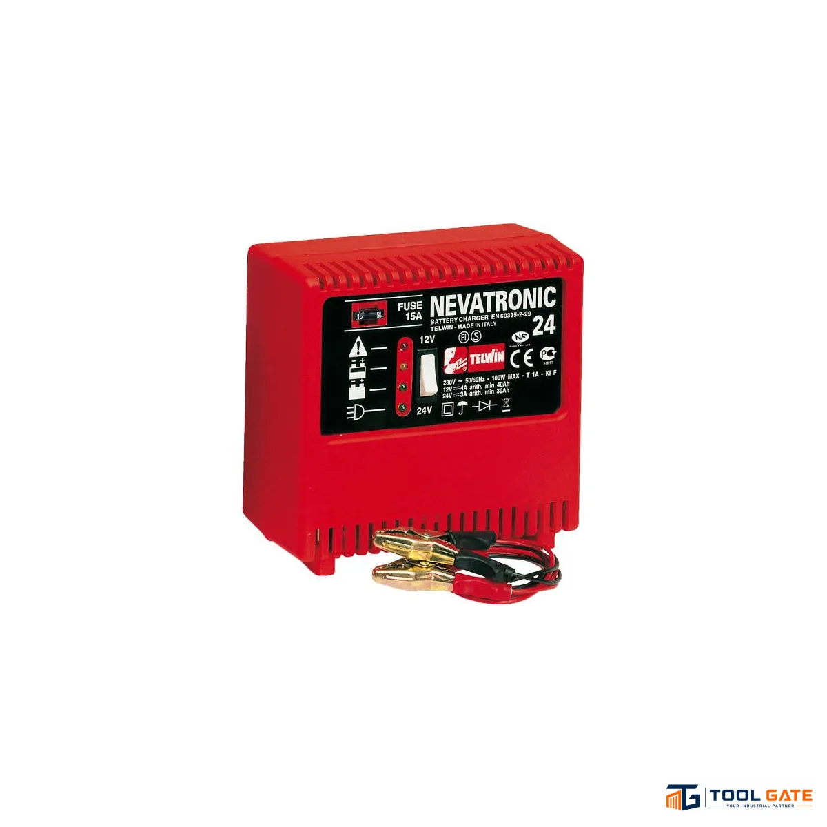 تونجر شحن بطاريات تيلون ايطالي 12/24 فولت 6 أمبير Telwin NEVATRONIC 24 – Automatic 12/24V Battery Charger 6A with TRONIC Technology