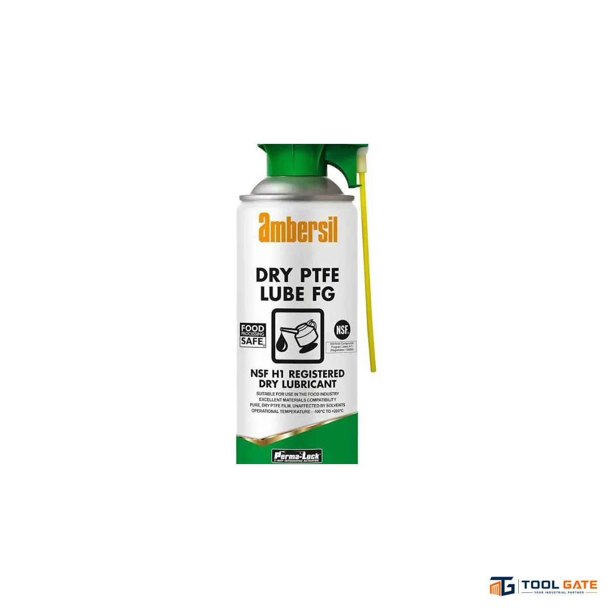 مادة تشحيم جافة PTFE للصناعات الغذائية AMBERSIL Dry PTFE Lube FG Perma-Lock