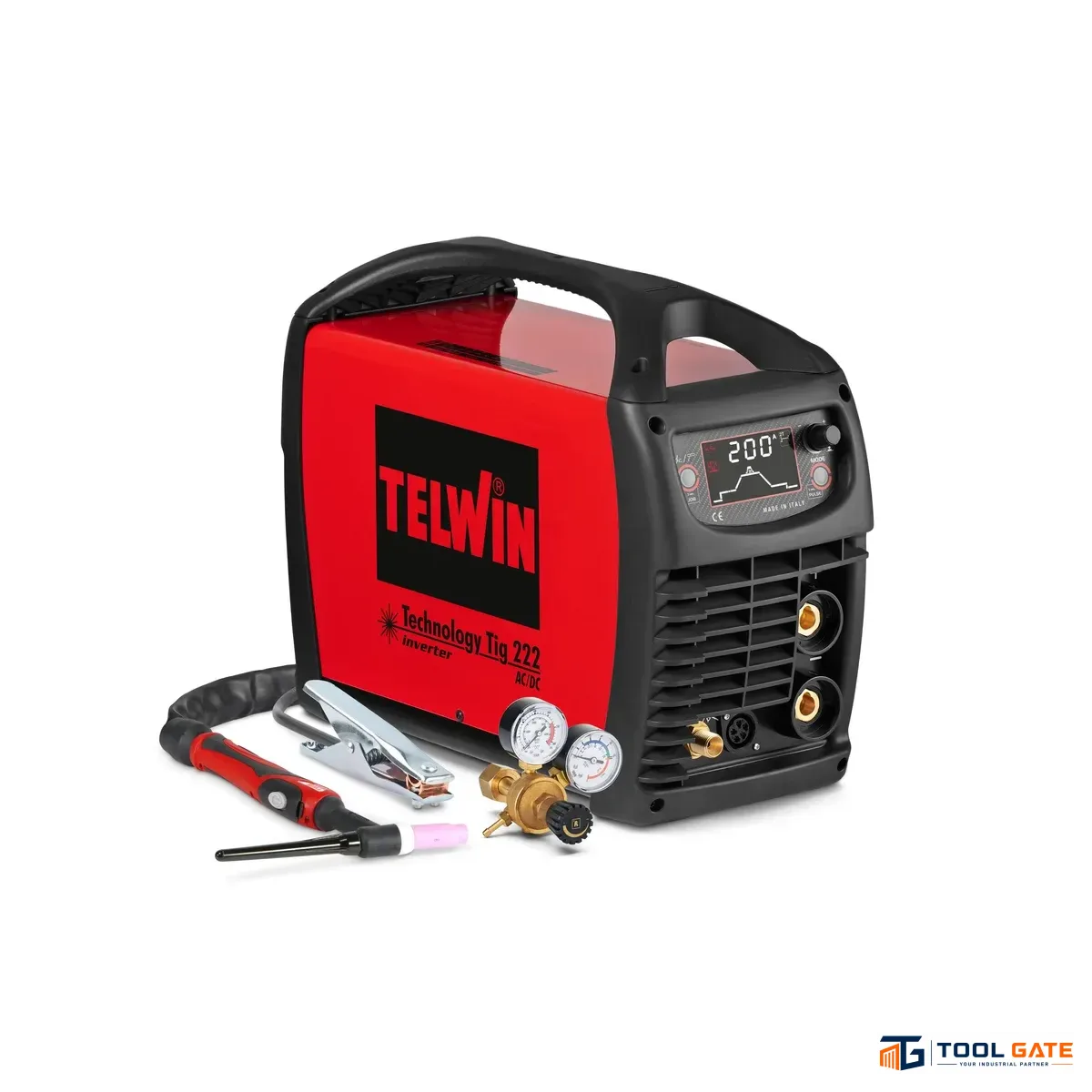 مكنة لحام ارجون 200 امبير لجميع المعادن Telwin Technology TIG 222 AC/DC HF/LIFT VRD