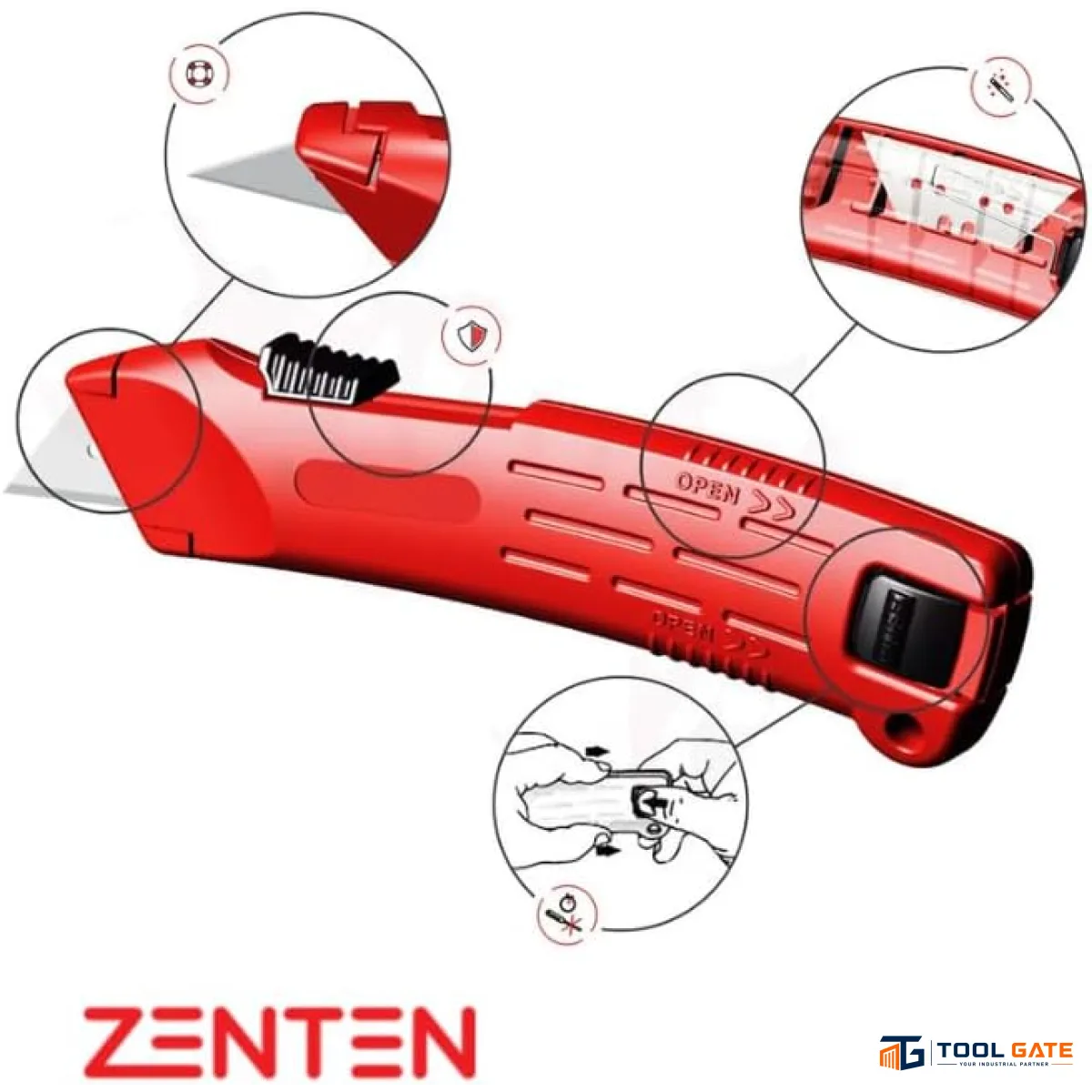 كتر معدن سيفتي خدمة شاقة Heavy Duty Safety Metal Cutter ZENTEN إسباني 8750-1