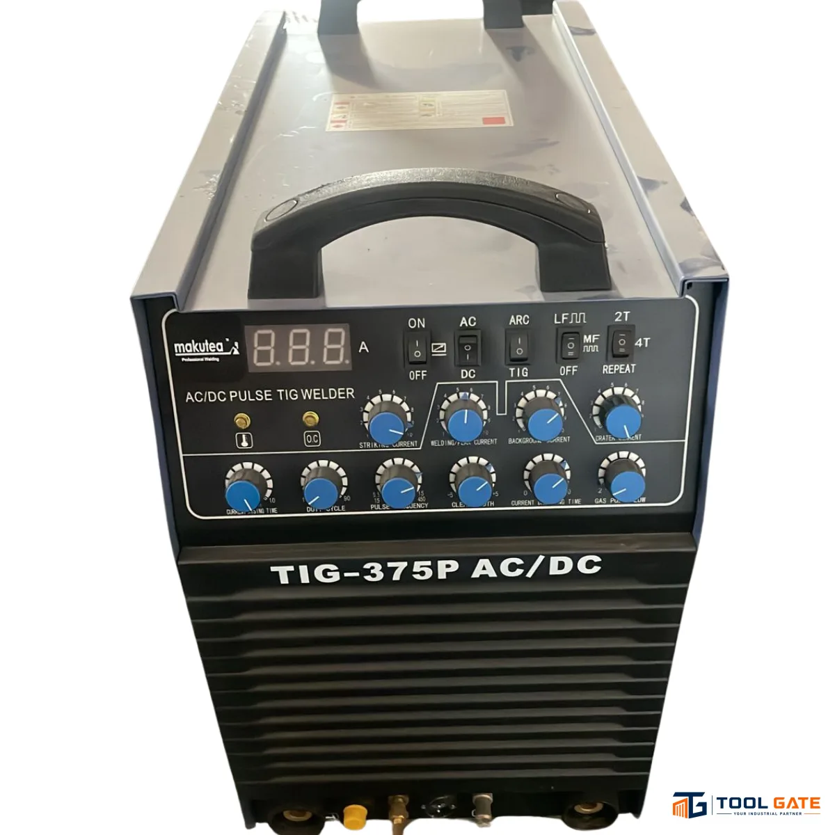 ماكينة لحام أرجون TIG AC/DC PULSE 375 أمبير تبريد هوائي للحام الألومنيوم 2T/4T مكونات يابانية تصنيع صيني MAKUTEA TIG-375P AC/DC