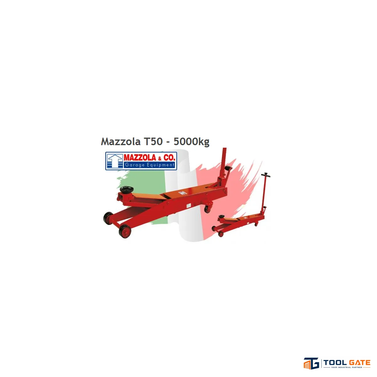كوريك تمساح إيطالي MAZZOLA T50 سعة 5 طن وارتفاع رفع 580 مم