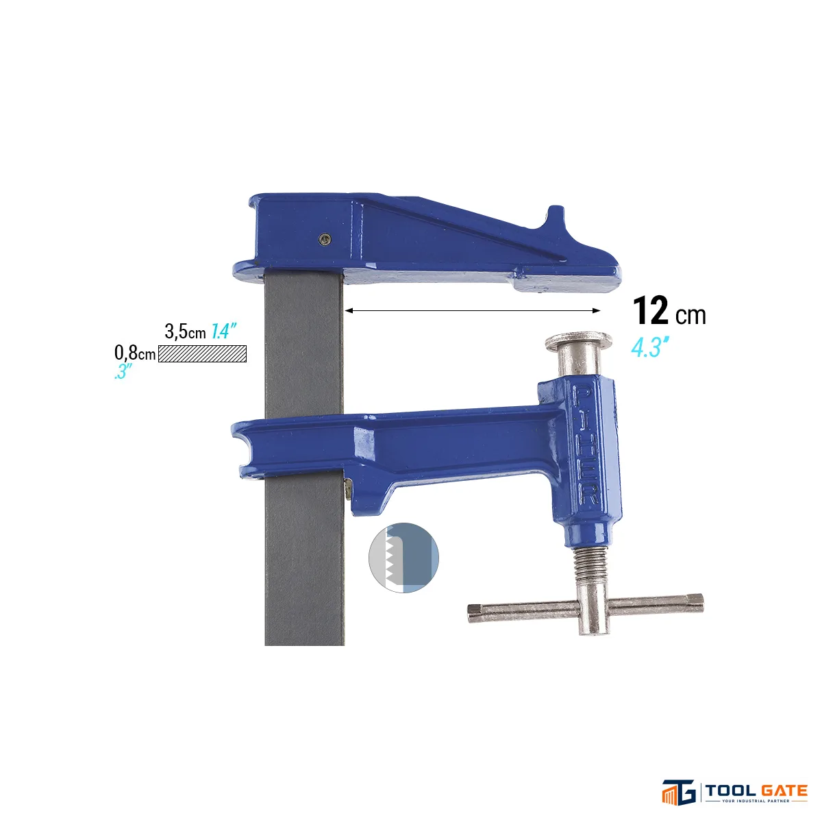 قمطة تثبيت بيهر اسباني PIHER F Classic Screw Clamp بطول 40 سم وعمق فك 12 سم – موديل 4040
