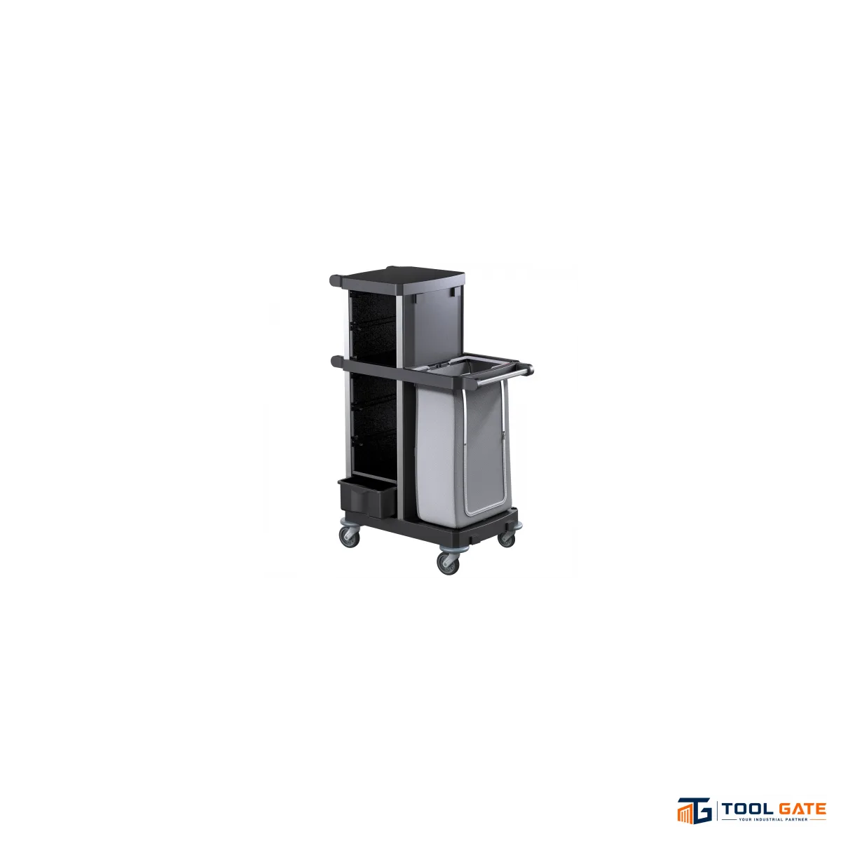 ترولي هاوس كيبينج 120 لتر مع درج تخزين ورفوف ايطالي TWT OPERA 6.3 R Housekeeping Trolley – 120L Waste Bag, Storage Drawer & Shelves