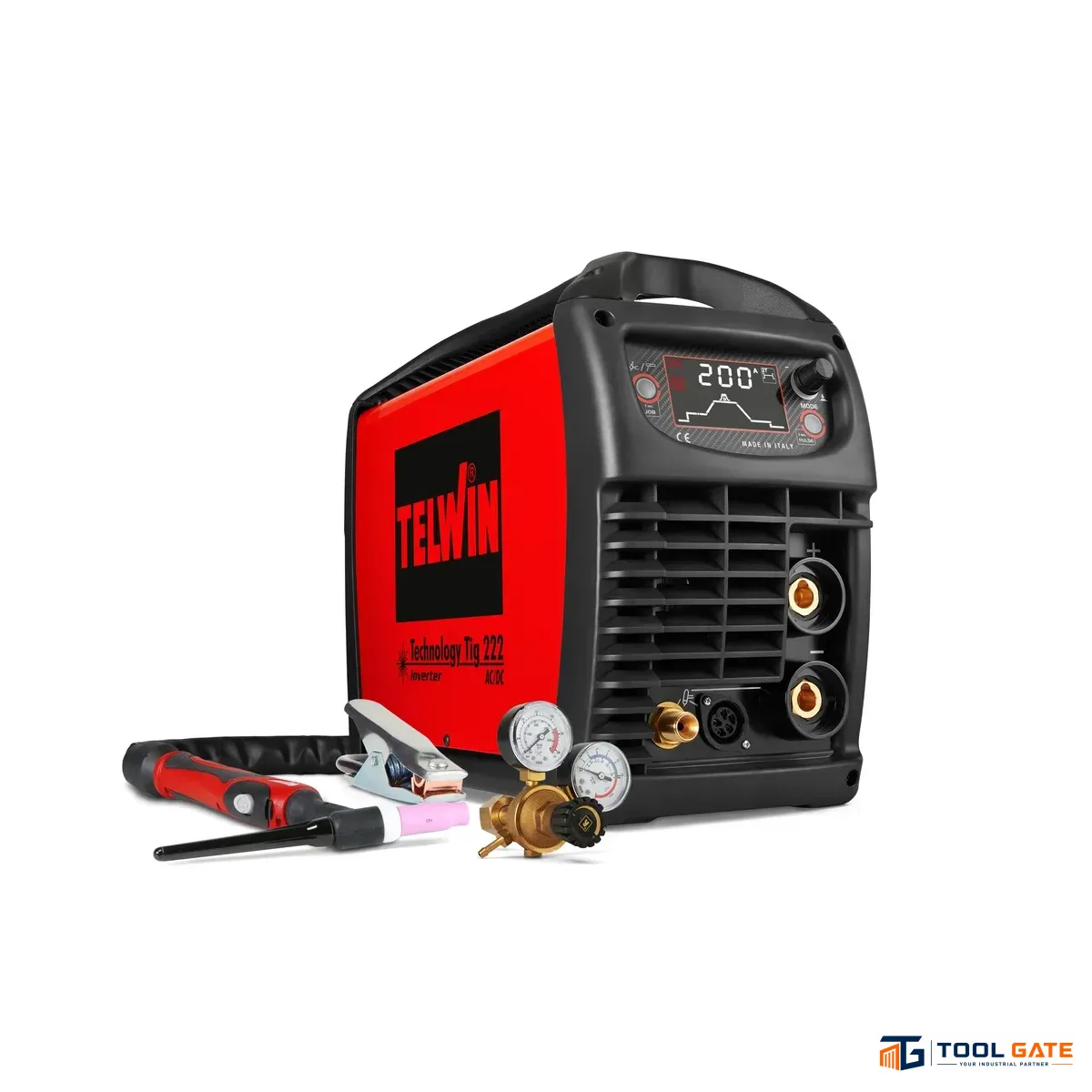 مكنة لحام ارجون 200 امبير لجميع المعادن Telwin Technology TIG 222 AC/DC HF/LIFT VRD