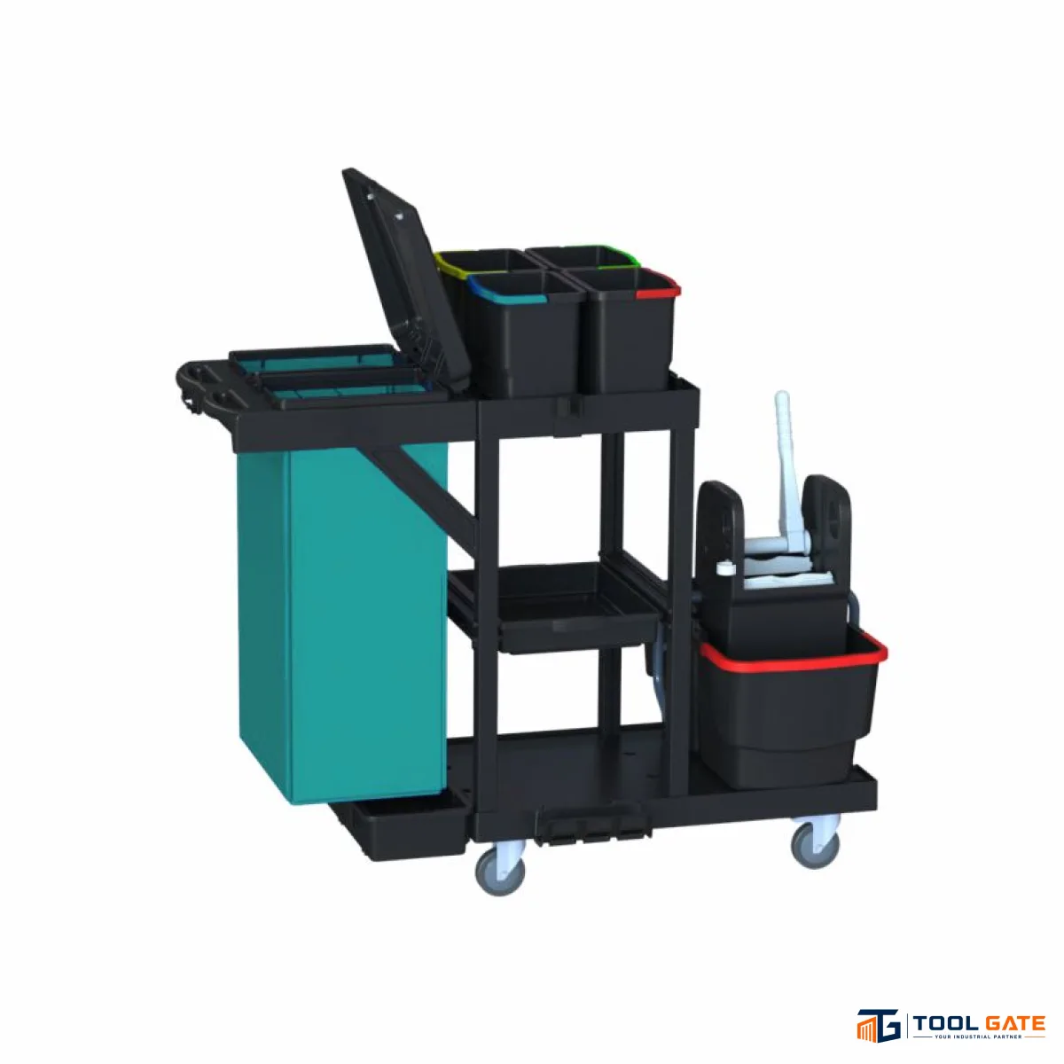 تروللي نظاقة بابليك ايريا 2 جردل 20 لتر + 4 جردل 8 لتر BOSS ECOBLACK 440