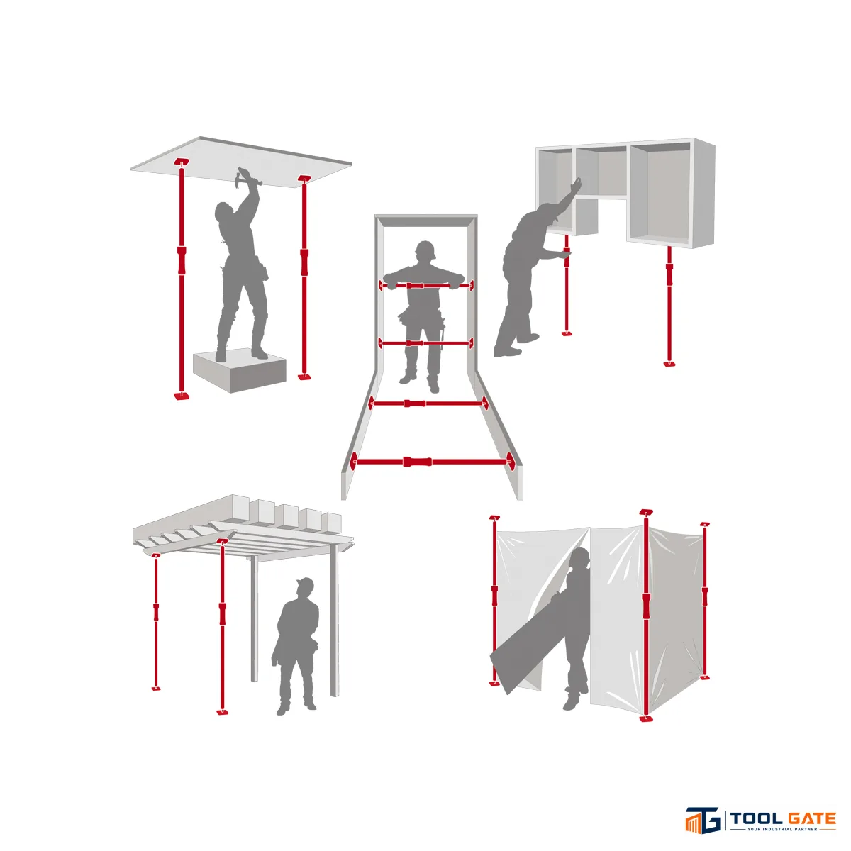 يد مساعدة تلسكوبية PIHER MAXIProp P1 Telescopic Support Prop بطول قابل للضبط من 60 إلى 100 سم – موديل 30010