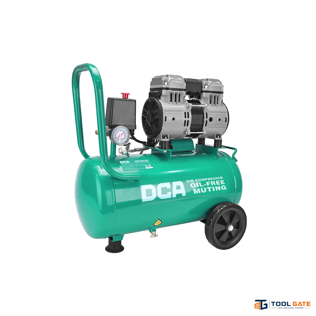 كمبروسر هواء صيني DCA AQE1300/30L بدون زيت 30 لتر 1300 وات ضغط 8 بار