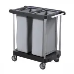 تروللي جمع غسيل فندقي 2 كيس * 120 لتر ايطالي TWT OPERA 10.1 Hotel Laundry Collecting Trolley