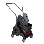 تروللي نظافة 1 جردل بالعصارة هيكل بلاستيك TWT GIOTTO 50 Cleaning Trolley – Single 25L Bucket with PREXA Wringer
