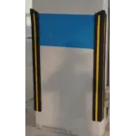 كاوتشوك EPDM لحماية زوايا الأعمدة بعاكس أصفر ومقوى بالصاج المجلفن 1.20 متر  عرض 10*10 سم سمك 1 سم