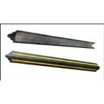 كاوتشوك EPDM لحماية زوايا الأعمدة بعاكس أصفر ومقوى بالصاج المجلفن طول 1 متر عرض 7.5*7.5 سم