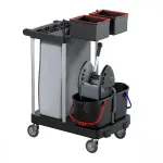 تروللي نظافة احترافي 2 جردل 15 لتر ايطالي بالعصارة TWT OPERA 0.1 R Cleaning Trolley