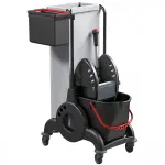 ترولي نظافة احترافي 2 جردل ايطالي TWT GIOTTO TOP BIN 2 ReUse Cleaning Trolley – 25L + 7L Buckets with PREXA Wringer